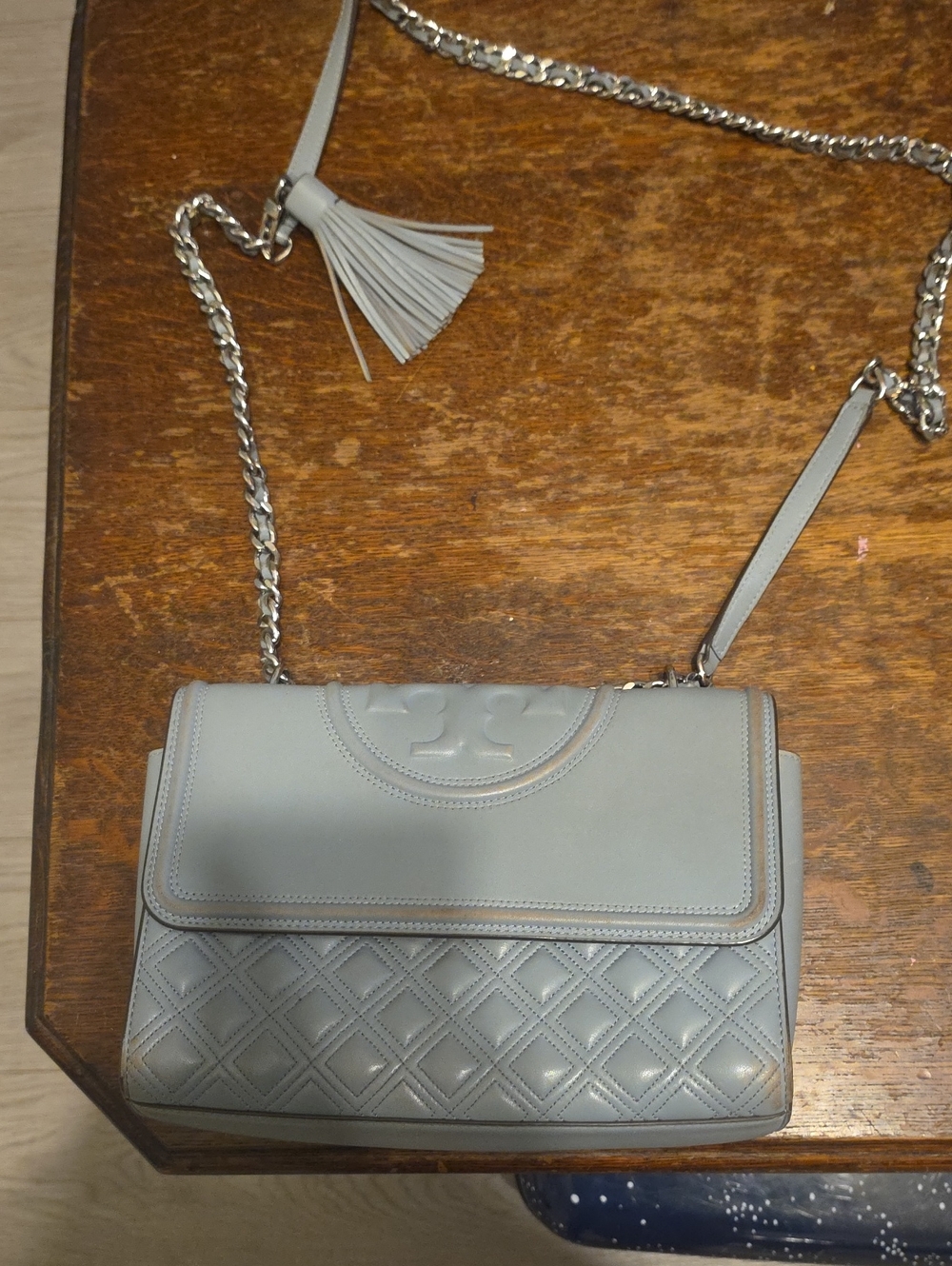 Tory Burch Fleming Shoulder purse with a tassel